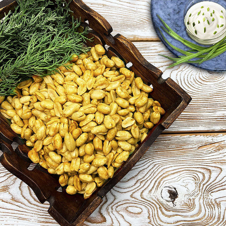 Арахис ПРЕМИУМ со вк. СМЕТАНА И ЛУК (1 кг.)