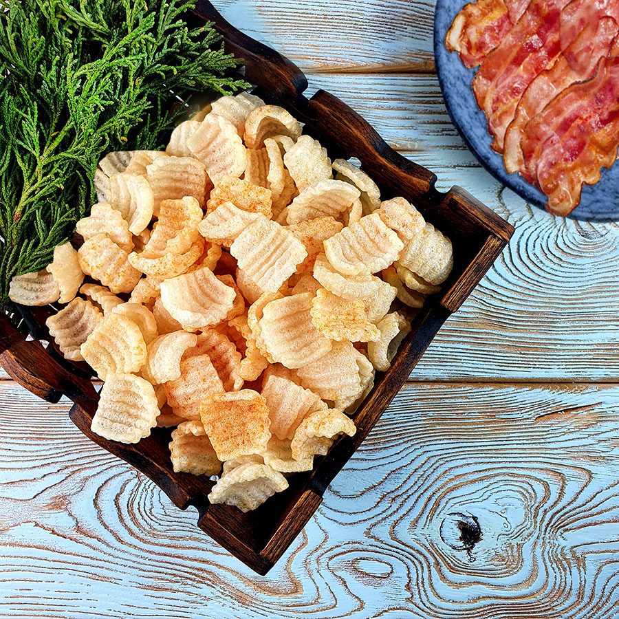 Чипсы рифлёные со вкусом бекона (1 кг.)