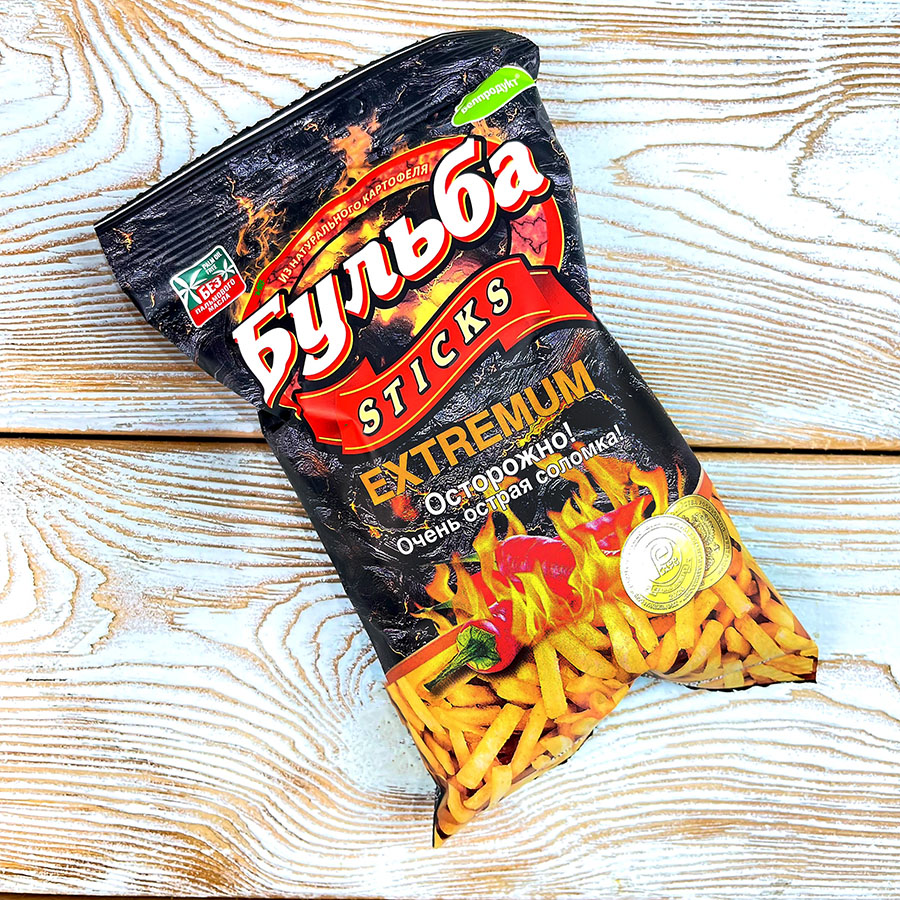 Соломка из картофеля "Бульба sticks" со вкусом тайского перца (75гр./20уп.)