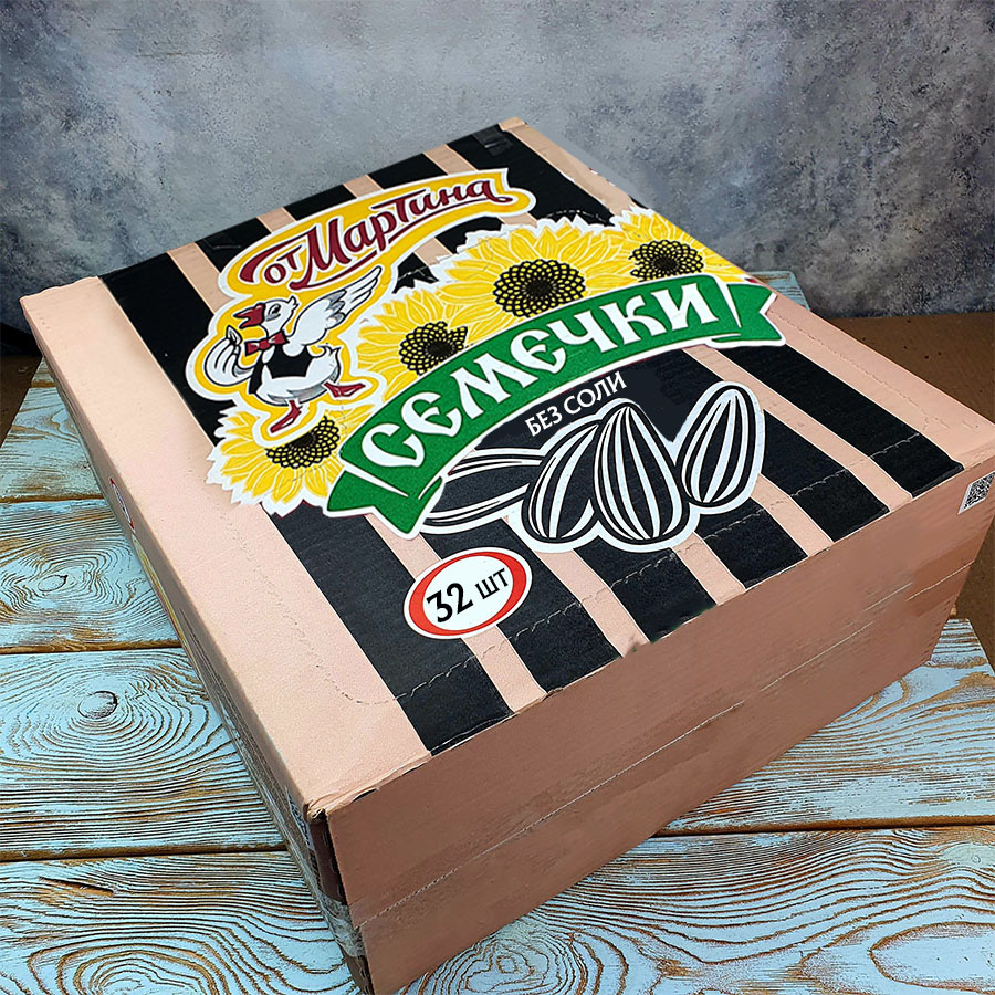 Семечки от Мартина полосатые без соли (150гр./32уп.)
