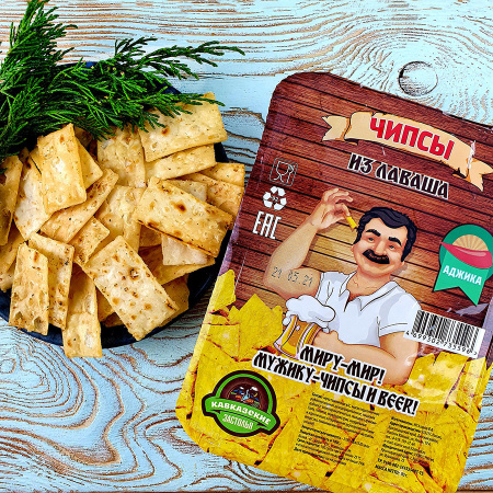 Чипсы Лаваши в упаковке АДЖИКА  (90 гр.)