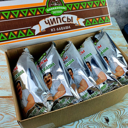 Чипсы Лаваши в упаковке КИНЗА С ЧЕСНОКОМ  (90 гр.)