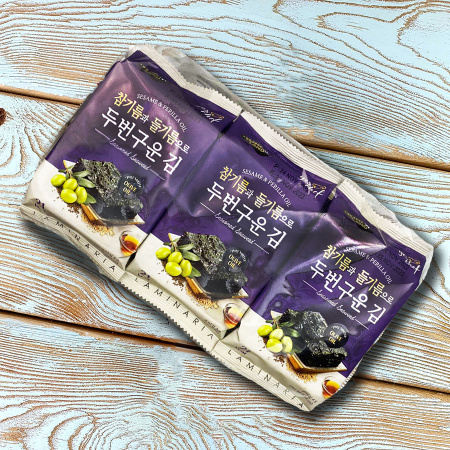 Чипсы из морской капусты с оливковым маслом (уп. 3 шт.)