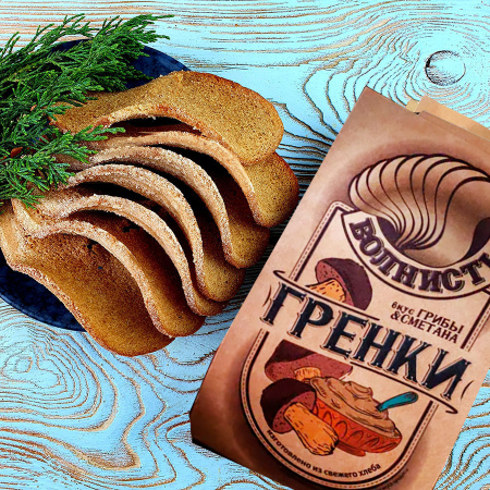 Гренки "Волнистые" грибы со сметаной (75гр./14уп.)