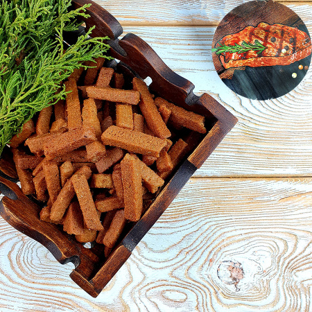 Гренки "Лутовские" в масле ржаные ТЕЛЯТИНА НА ГРИЛЕ (1 кг.)