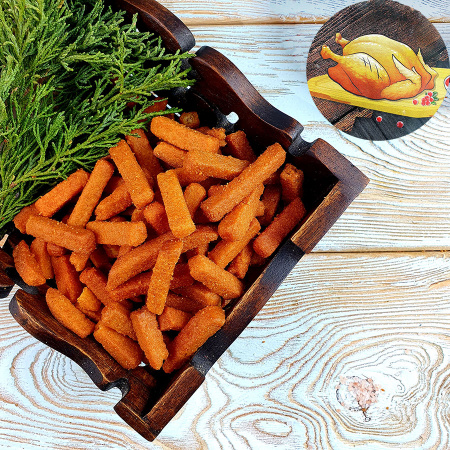 Гренки "Лутовские" в масле пшеничные КУРИЦА В БРУСНИЧНОМ СОУСЕ (1 кг.)