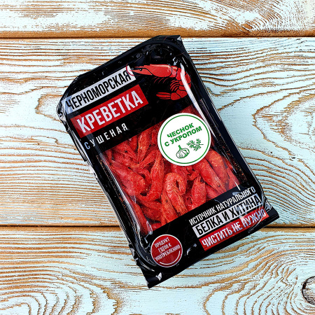 Креветка Черноморская сушеная чеснок-укроп (22гр./10уп.)