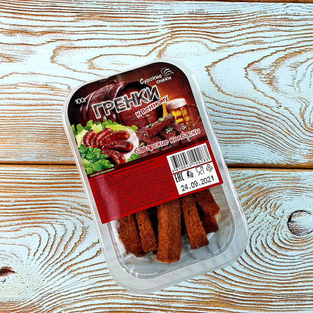 Гренки "Сурские" со вк. баварские колбаски (100 гр.)