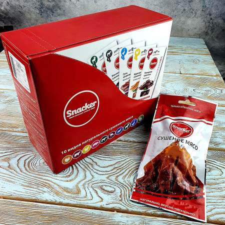 Шоубокс Мясо Говядины "Snacker" (50 гр./15 уп.)