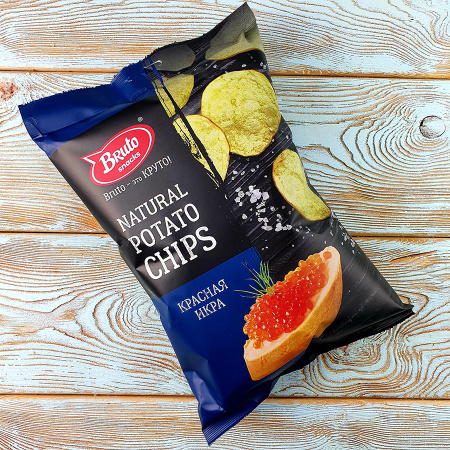 Крафтовые чипсы Бруто красная икра (70гр./20уп.)