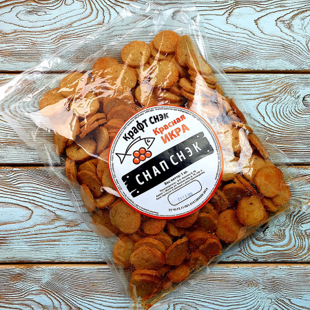 Гренки "Снапсы" пшеничные с красной икрой (1 кг.)