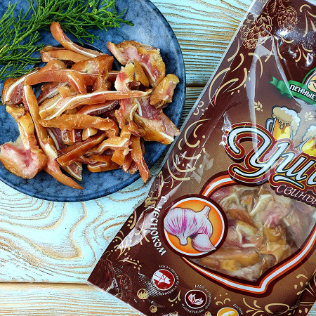 Свиные уши с чесноком (90 гр.)