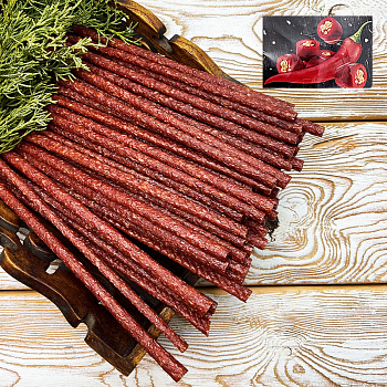 Жгуты "Орион" сырокопчёные Жгучий чили (0.5 кг.)