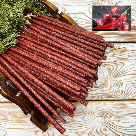 Жгуты "Орион" сырокопчёные Жгучий чили (0.5 кг.)