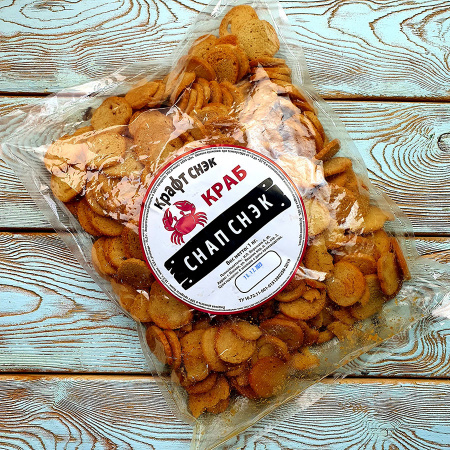 Гренки "Снапсы" пшеничные с крабом (1 кг.)