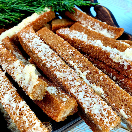 Гренки Деревенские ТМ "Добрынов" С СЫРОМ ПАРМЕЗАН (1 кг.)