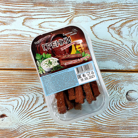 Гренки "Сурские" со вк. сметана с луком (100 гр.)