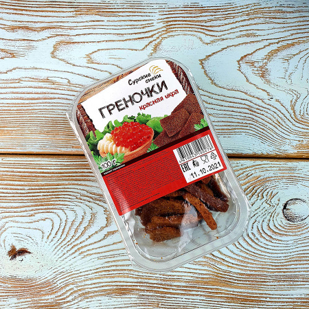 Гренки "Сурские" со вк. красная икра (100 гр.)