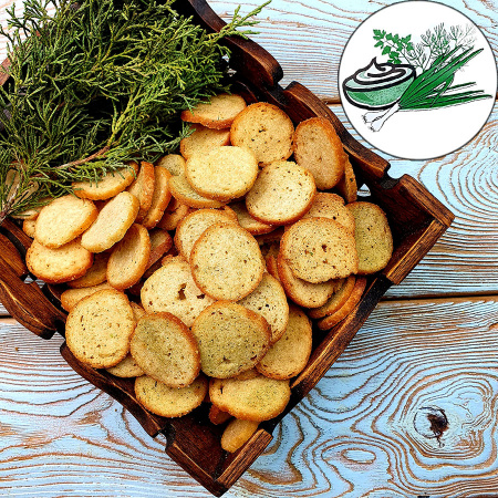 Гренки "Снапсы" пшеничные со сметаной и зеленью (1 кг.)