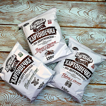 Картошечка по-деревенски "Бульба chips" в ассортименте (75гр./16уп.)