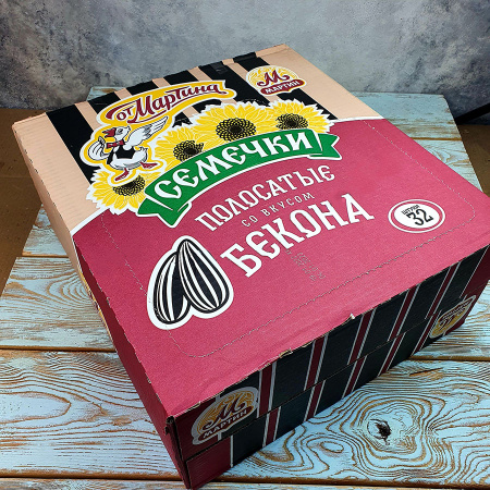 Семечки от Мартина полосатые со вкусом бекона (150гр./32уп.)