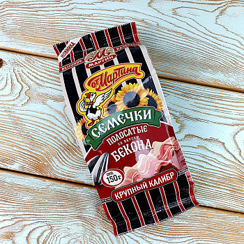 Семечки от Мартина полосатые со вкусом бекона (150гр./32уп.)