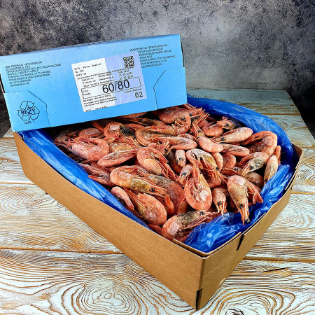 Креветки  сухие замороженные 60/80 (5 кг.) Гренландия