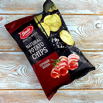 Крафтовые чипсы Бруто сочный бекон (130гр./18уп.)