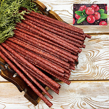 Жгуты "Орион" сырокопчёные с брусникой (0.5 кг.)