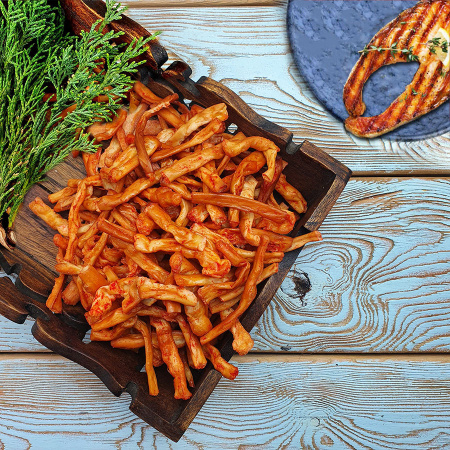 Сыр жареный со вкусом СЁМГИ ТМ КГБ СНЕК (0,5 кг.)