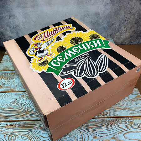 Семечки от Мартина полосатые без соли (150гр./32уп.)