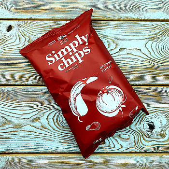 Чипсы картофельные "Симпл чипс" со вкусом "Острый томат" (80гр./21уп.)