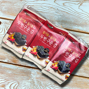 Чипсы из морской капусты со вкусом шрирача (уп. 3 шт.)